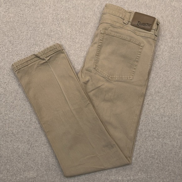 Duluth Trading Co Other - Duluth Flex Fire Hose Slim Fit Pants Mens 34x32 Beige Heavyweight Chino Workwear